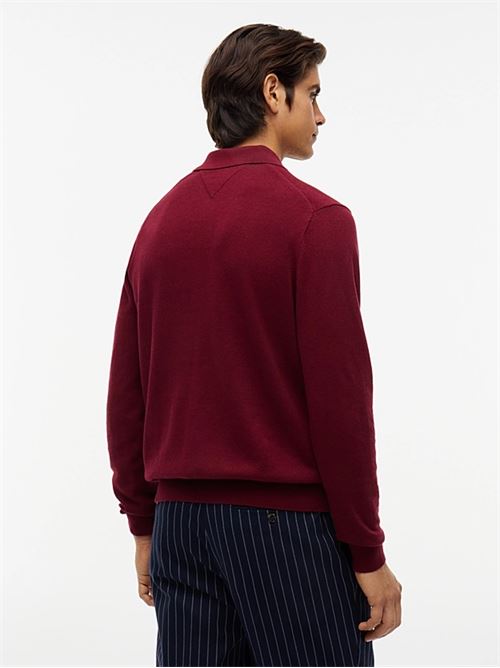 pima org ctn cashmere ls polo TOMMY HILFIGER | MW0MW36519VLP